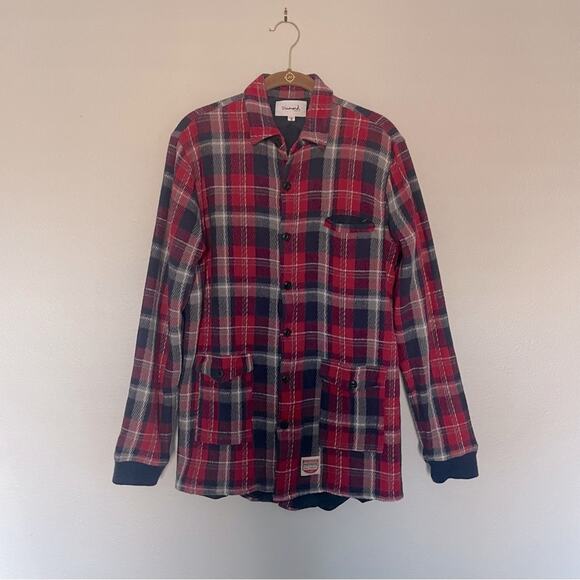 Men’s Shaket Red & Navy by Diamond Size Medium - Picture 1 of 8